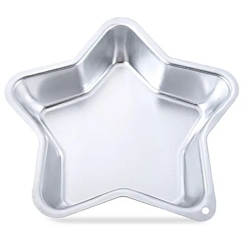 Silver Aluminium Star Shape Cake Mould Set, For Baker, Inside