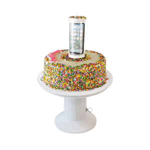 Fine Decor Surprise Plastic Cake Stand White - 10 inch