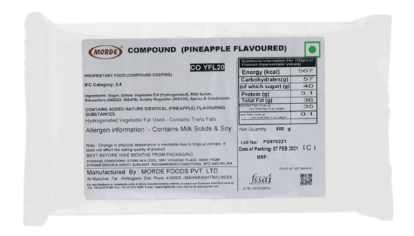Morde Pineapple Flavoured Compound Bar-500gm