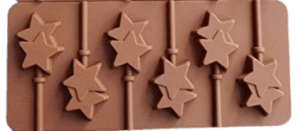 Silicone Chocolate Mould - Lollipop Star Shape