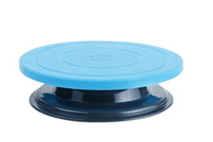 Plastic Blue Turntable Cake Stand