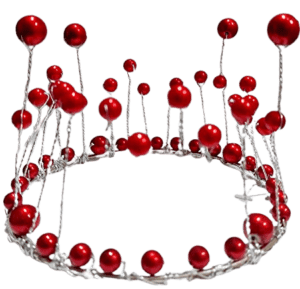 Decor Equip ‘Princess Red Crown Pearls’ Cake Topper