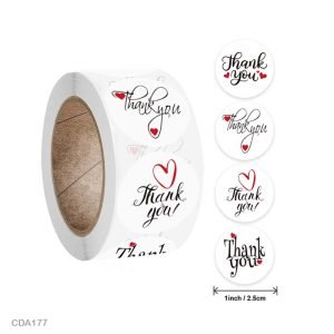 Stickers Roll - Thank You Label - Multicolour - CDA177