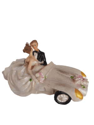 Decor Equip Bride & Groom Car Cake Topper