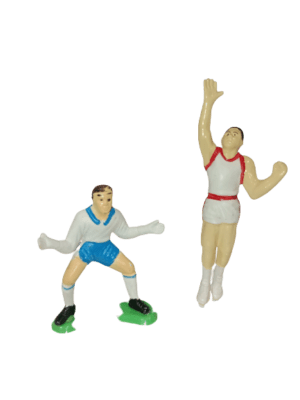 Decor Equip Basket Ball Player Toy Cake Topper Miniatures - 1 Pair