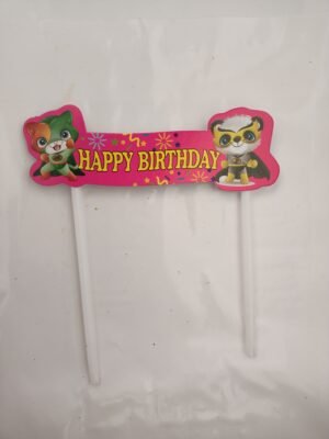 Decor Equip Happy Birthday 2 Stick Cake Topper