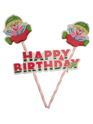 Clown Party Cup Cake Party Props Tag Cake Topper