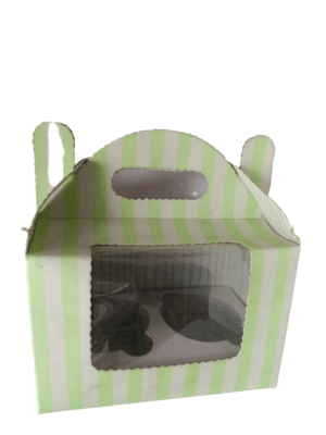 Decor Equip Gift Box / Cup Cake Box– Medium Green Hand Bag Shape Box