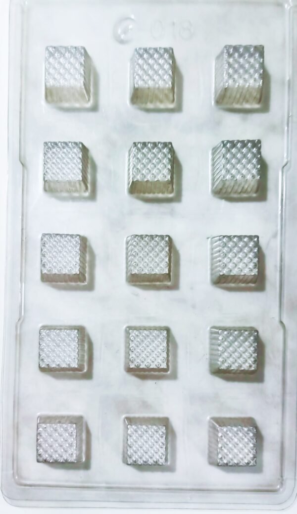 Plastic Chocolate Mould - Square Shape - 018