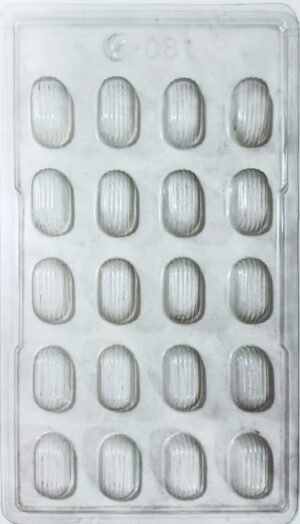 Plastic Chocolate Mould - Oval Shape - 081