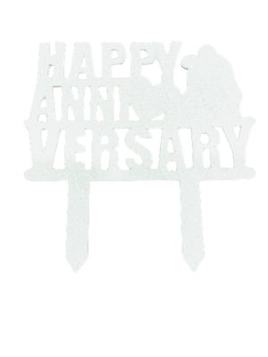 Signative Premium Cake Topper Glitter - Happy Anniversary Design (2177 A)