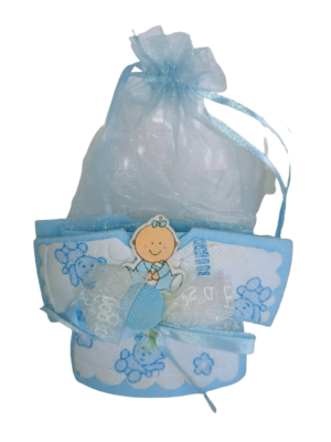 Basket for Chocolate/Gift Packing – Blue Fabric Baby Cloth Candy Box