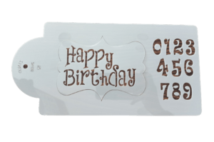 Decor Equip Cake Stencil Happy Birthday Long - ZN638