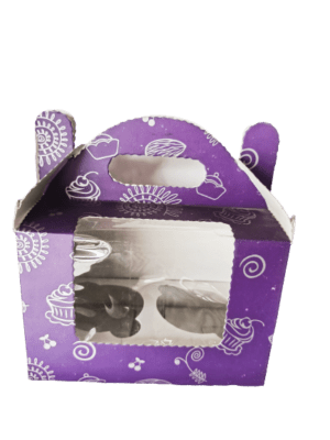 Decor Equip Gift Box / Cup Cake Box– Medium Purple Hand Bag Shape Box