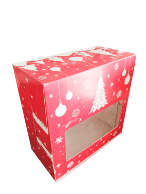 Decor Equip Gift Box | Chocolate Box | Cookies Box | Cake Box – Big Red Christmas Square Shape Box