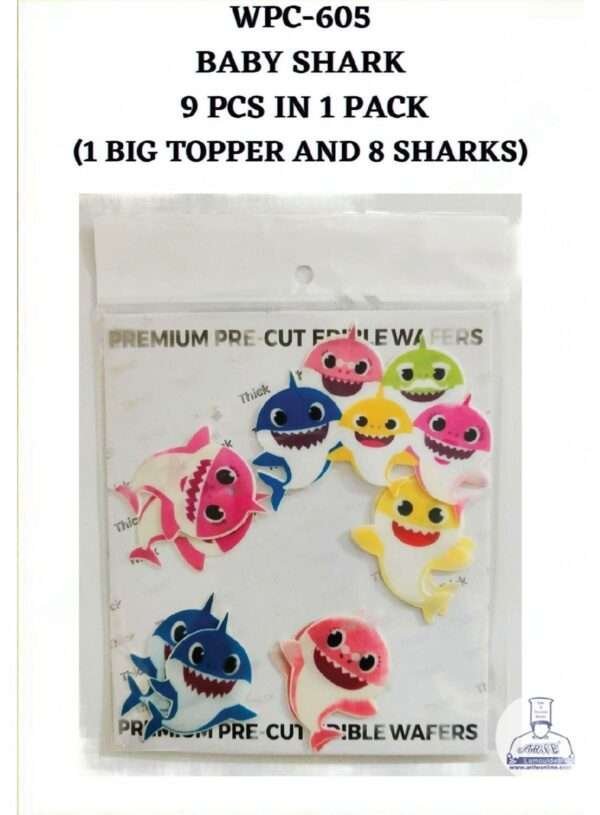 Edible Wafer Paper Cake Topper - Baby Shark - Tastycrafts Premium Pre-Cut - WPC – 605