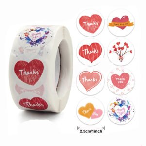 Stickers Roll - Thank You Label - Multicolour - CDA393