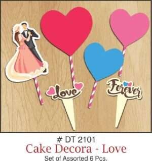 Signative Cake Decor Love Forever Tag Cake Topper - DT 2101