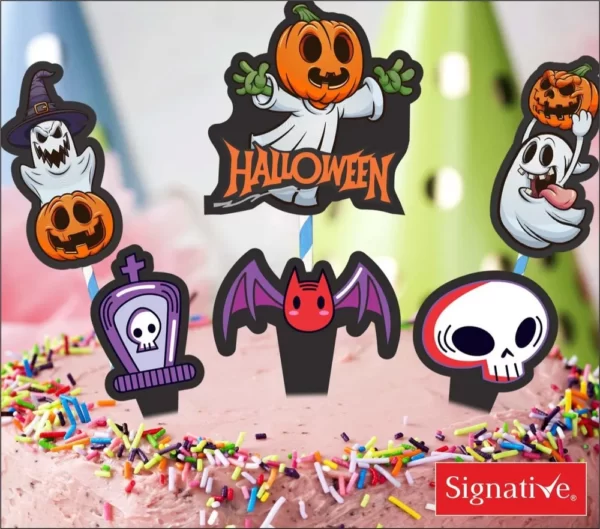 Signative Cake Decor Helloween Tag Cake Topper - DT 2159