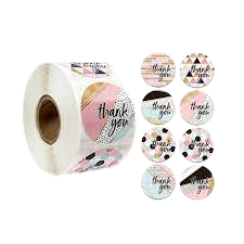 Stickers Roll - Thank You Label - Multicolour - CDA31