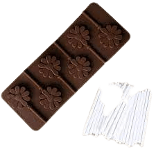 Silicone Chocolate Mould - Lollipop Flower Shape