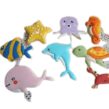 Aquatic Creatures Modeling Cake & Biscuit Cutters Set - 8Pcs