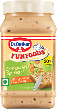 Dr. Oetker Fun Foods Sandwich Spread Veg Cucumber & Carrot – 250g