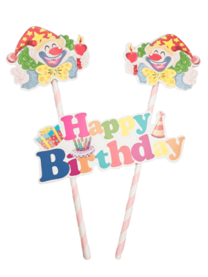 Decor Equip Happy Birthday Joker 2 Stick Tag Cake Topper