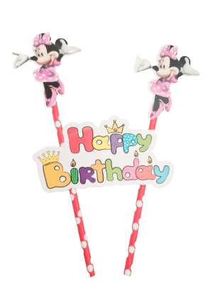 Decor Equip Happy Birthday Micky Mouse 2 Stick Tag Cake Topper