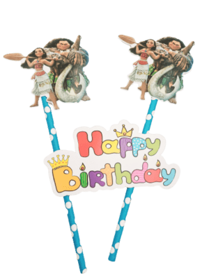 Decor Equip Happy Birthday Cartoon Characters 2 Stick Tag Cake Topper