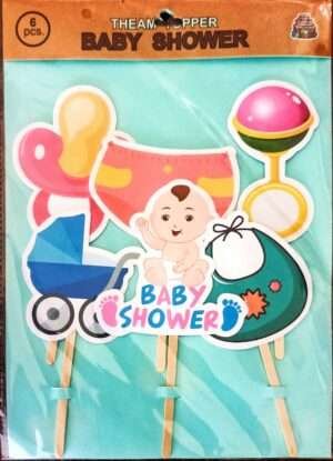Decor Equip ‘Baby Shower Tag’ Cake Topper