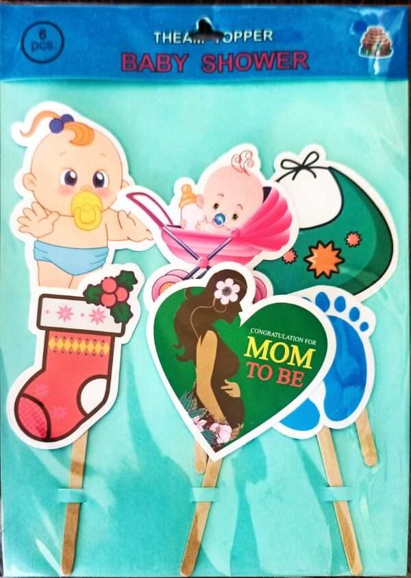 Decor Equip ‘Baby Shower Tag’ Cake Topper