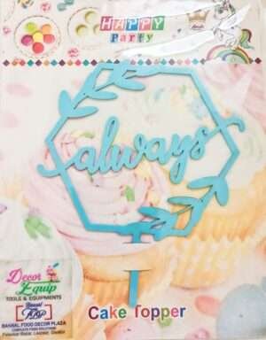 Decor Equip ‘Always Blue Tag’ Cake Topper