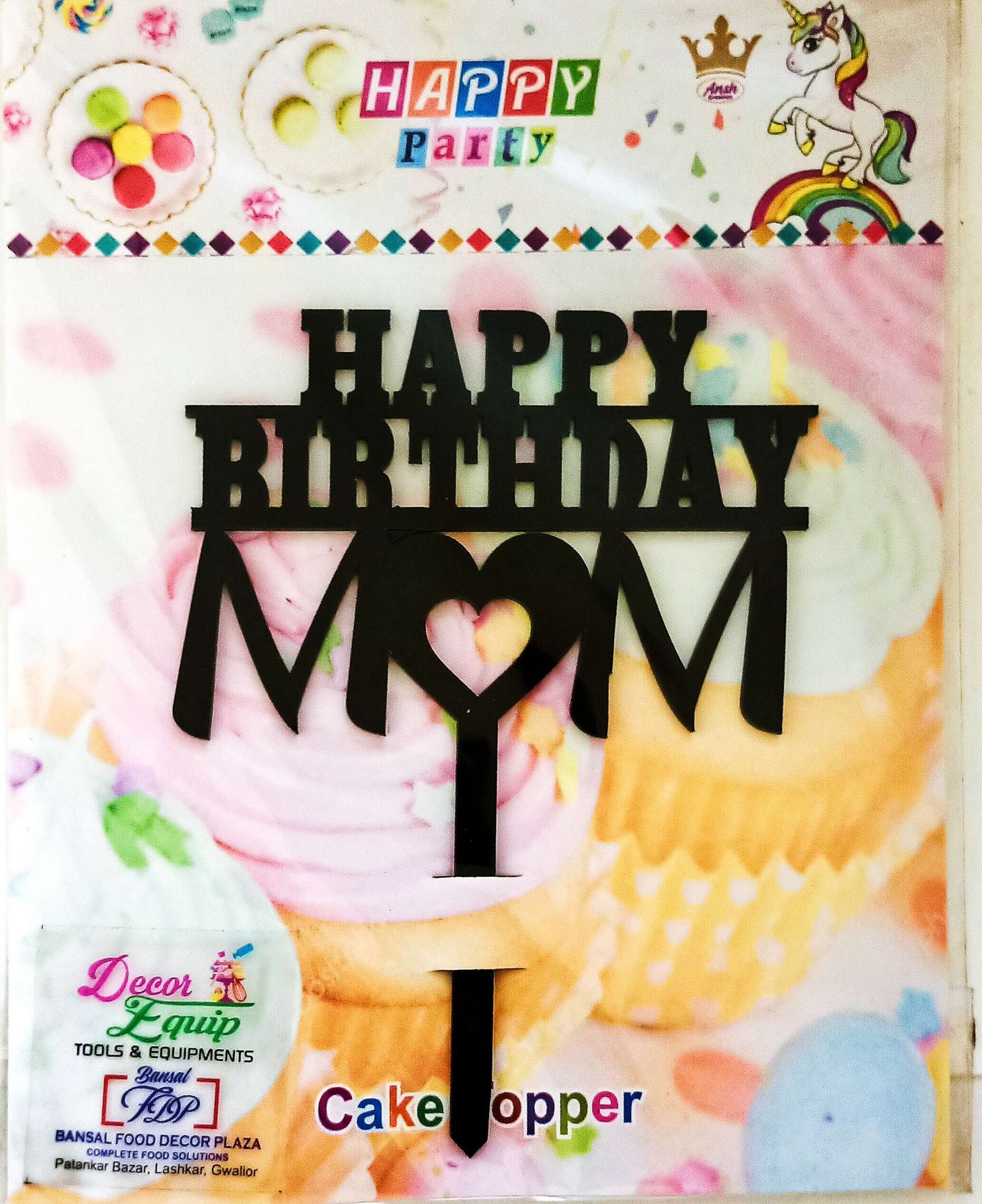 Happy Birthday Mom, Mother, Mumma, Mum, Ma Cake topper – The Party Glitter  Store