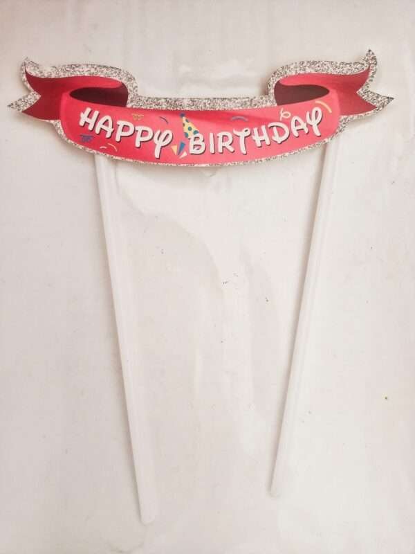 Decor Equip ‘Happy Birthday 2 Stick’ Cake Topper