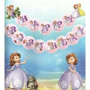 Decor Equip Sofia Princess Happy Birthday Banner Set