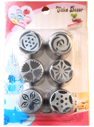 Decor Equip Cake Decoration Nozzle – 6 Pcs