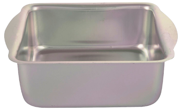 Decor Equip Aluminium Silver Square Cake Mould - 120g