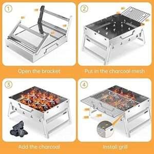 Outdoor Barbecue Small Portable Stainless BBQ