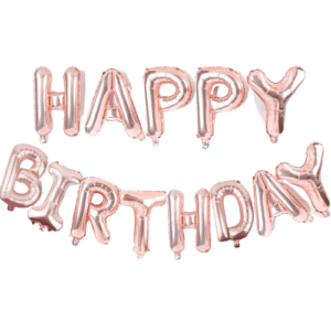 Decor Equip Rose Gold Happy Birthday Letter Balloon