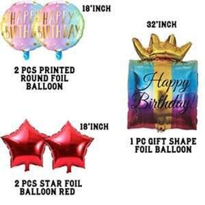 Decor Equip Birthday Cake Foil Balloon - Set of 5 Pcs