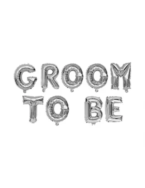 Decor Equip Silver 'Groom To Be' Foil Balloon