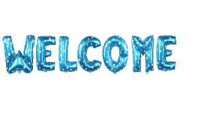 Decor Equip Welcome Foil Balloon ( Blue )