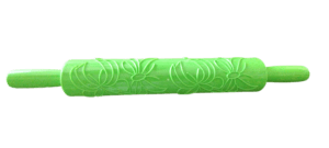 Fondant Green Rolling Pin Flower Textured Pattern