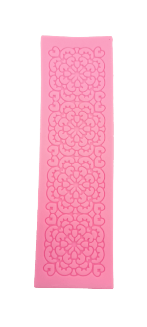 Fondant Silicone Mould Pink Textured Pattern
