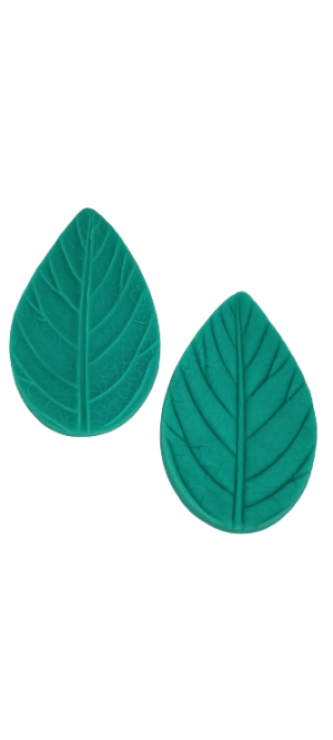 Silicone Fondant Mould Double Leaf Textured Pattern