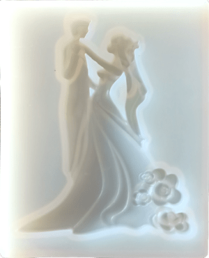 Silicone Soft Fondant Mould Bride and Groom Pattern