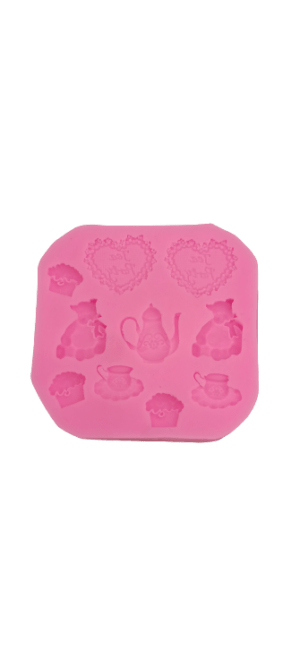 Silicone Fondant Mould Pink Textured Pattern