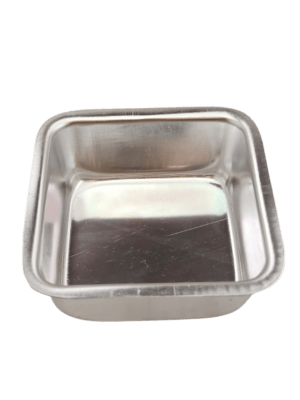 Decor Equip Aluminium Silver Small Square Shape Pan Cake Mould – 4*2/Inch