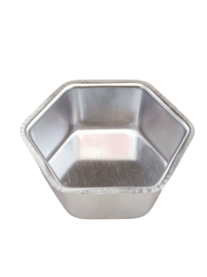Decor Equip Aluminium Silver Small Hexagon Shape Cake Mould - 4*4/Inch
